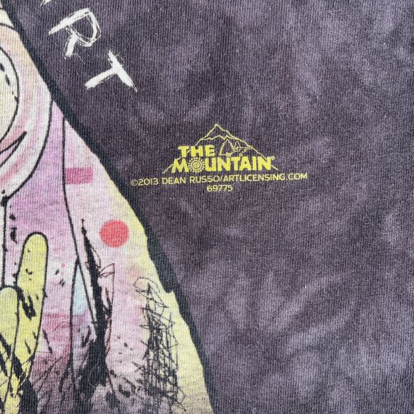 The Mountain T-shirt Adult XL Black Tie-Dye Dog Dean Russo Pit Bull Love Rescue - Picture 3 of 9